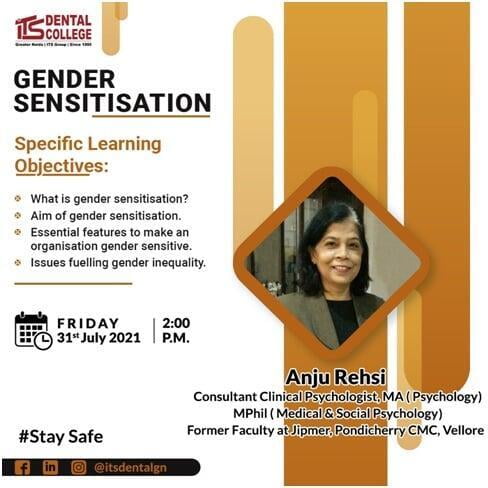 Live Webinar on ‘Gender Sensitisation’ on 31.07.2021