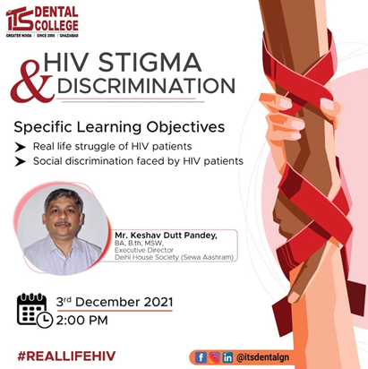 Live Webinar on the topic “HIV Stigma & Discrimination" on 3rd December 2021.