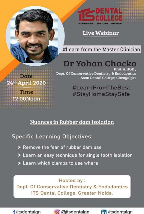 Nuances in Rubber Dam Isolation  Webinar ITS Dental College