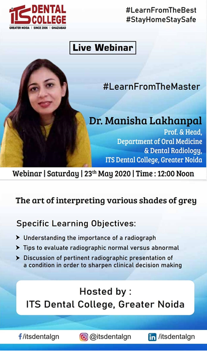 Live Webinar on “The Art of Interpreting of Various Shades of Grey” on 23rd May, 2020
